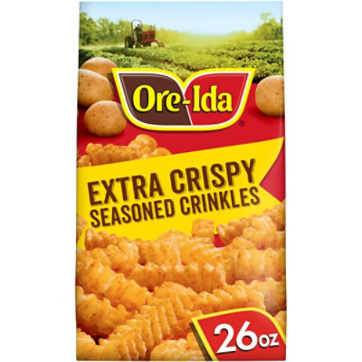 Ore-Ida Potatoes French Fried Seasoned Crinkles Extra Crispy - 26 Oz