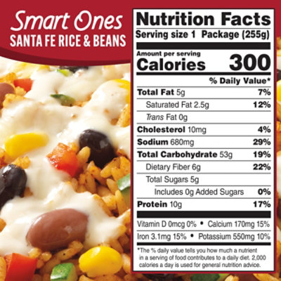 Smart Ones Santa Fe Rice & Beans Frozen Meal Box - 9 Oz - Image 7