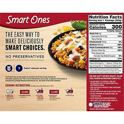 Smart Ones Santa Fe Rice & Beans Frozen Meal Box - 9 Oz - Image 2