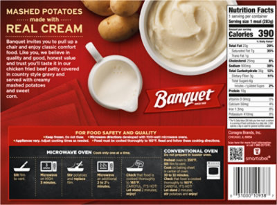 Banquet Chicken Fried Beef Steak Frozen Meal - 10 Oz - Image 6