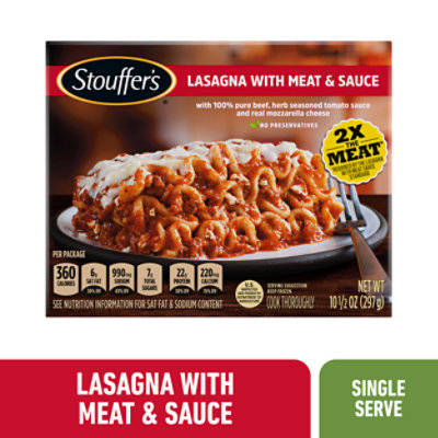 STOUFFERS Classics Meal Lasagna with Meat & Sauce - 10.5 Oz