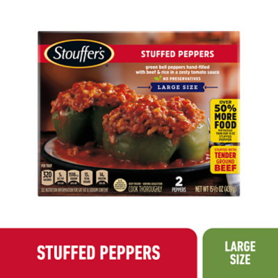 Stouffer's Stuffed Peppers Large Size Frozen Meal - 15.5 Oz - Jewel-Osco