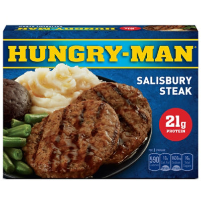 HUNGRY-MAN Frozen Meal Salisbury Steak - 16 Oz