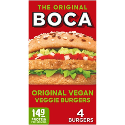 Boca Original Vegan Veggie Burgers Box - 4 Count - Image 1