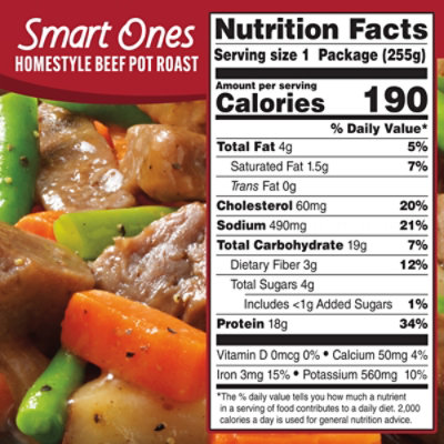 Smart Ones Homestyle Beef Pot Roast Frozen Meal - 9 Oz - Image 7