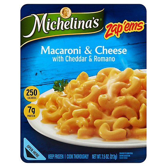 Michelinas Zap Ems Macaroni & Cheese With Cheddar & Romano - 7.5 Oz