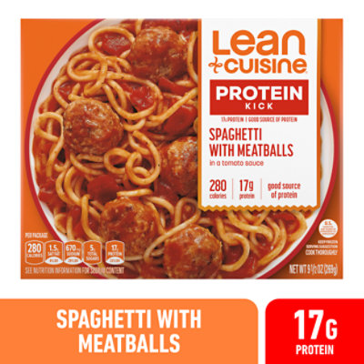 LEAN CUISINE Protein Kick Spaghetti With Meatballs Frozen Entrée - 9.5 ...