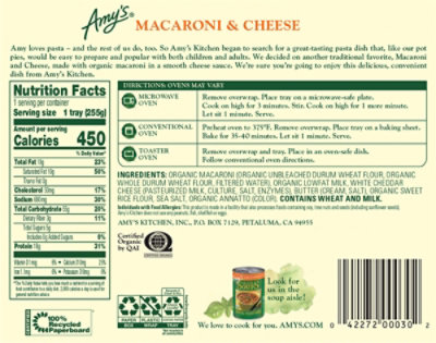 Amy's Macaroni & Cheese - 9 Oz - Image 6