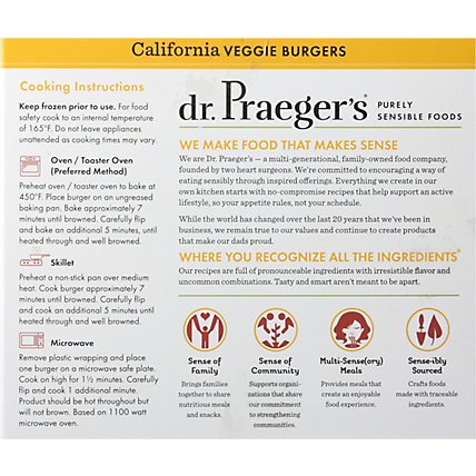 Dr. Praegers Burgers Veggie California 4 Count - 10 Oz - Image 6