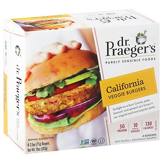 Dr. Praegers Burgers Veggie California 4 Count - 10 Oz
