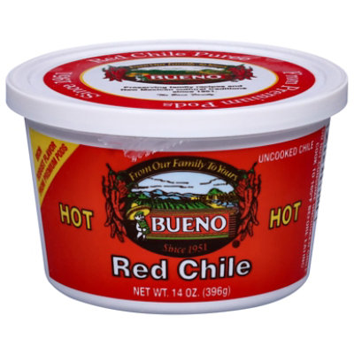 Bueno Puree Uncooked Red Chile Hot - 14 Oz
