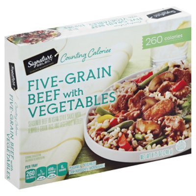  Signature SELECT Frozen Meal Five Grain Beef & Vegetables - 8.75 Oz 