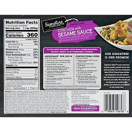 Signature SELECT Frozen Meal Sesame Chicken - 9 Oz - Image 6