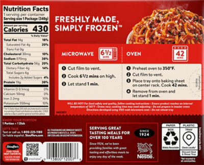 Stouffer's Spaghetti With Meat Sauce Frozen Meal - 12 Oz - Image 6