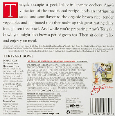 Amys Bowls Teriyaki - 9.5 Oz - Image 2