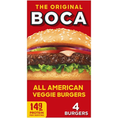 Boca All American Veggie Burgers Box - 4 Count - Image 1