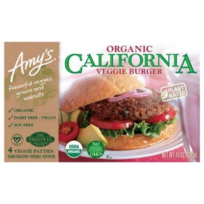 Amys Veggie Burger California Garden Vegetables - 4 Ea - Image 3