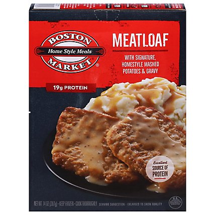 Boston Market Home Style Meals Meatloaf with Mashed Potatoes & Traditional Brown Gravy - 14 Oz - Image 1