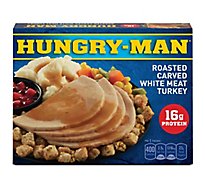 HUNGRY-MAN Frozen Meal Turkey Roasted Carved White Meat - 16 Oz