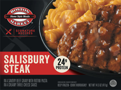 Boston Market Home Style Meals Salisbury Steak in Savory Gravy with Mac & Cheese - 14.5 Oz