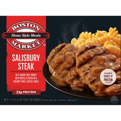 Boston Market Home Style Meals Salisbury Steak in Savory Gravy with Mac & Cheese - 14.5 Oz - Image 1