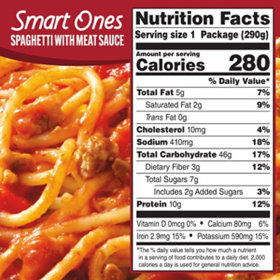 Smart Ones Spaghetti with Meat Sauce Onions & Tomatoes Frozen Meal Box - 10.25 Oz - Image 7