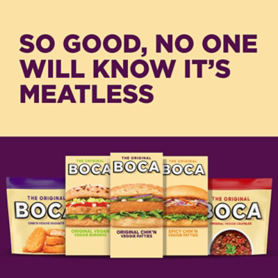 BOCA Original Vegan Chik'n Veggie Patties with Non-GMO Soy - 4 Count - Image 4