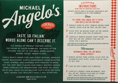 Michael Angelo's Lasagna with Meat Sauce Frozen - 11 Oz - Image 4