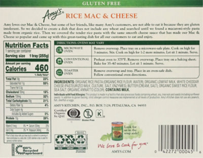 Amy's Gluten Free Rice Mac & Cheese - 9 Oz - Image 6