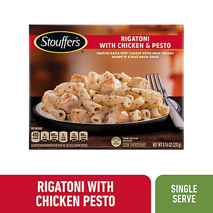 Stouffer's Rigatoni With Chicken & Pesto Frozen Meal - 8.37 Oz - Image 1