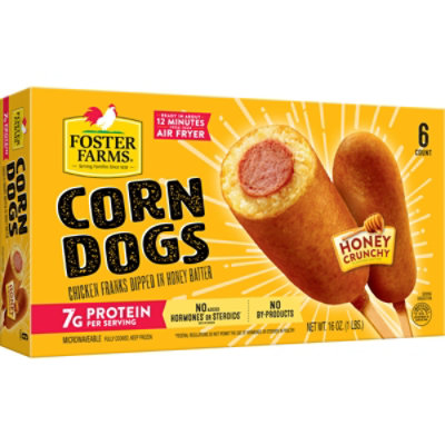 Foster Farms Honey Crunchy Corn Dogs Box - 6 Count