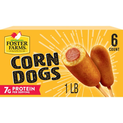 Foster Farms Honey Crunchy Corn Dogs Box - 6 Count - Image 3