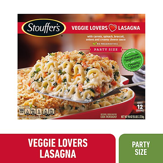 Stouffer's Party Size Veggie Lovers Lasagna Frozen Meal - 96 Oz