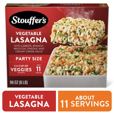 Stouffers Party Size Lasagna Vegetable - 96 Oz