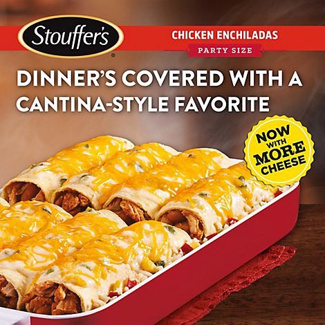 Stouffer's Party Size Enchiladas Chicken With Cheese Sauce And Rice - 57 Oz