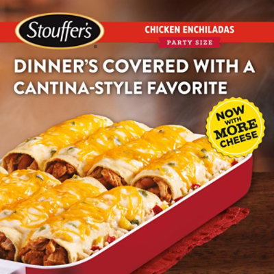 Stouffers Party Size Enchiladas Chicken With Cheese Sauce And Rice - 57 Oz