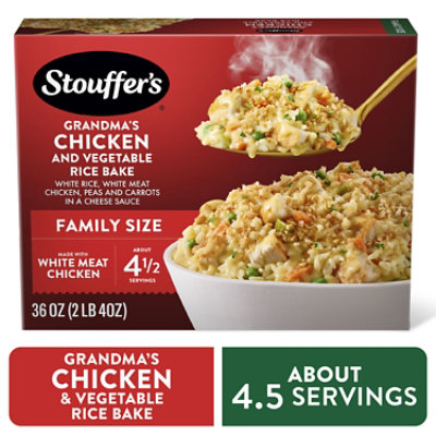 Stouffer's Family Size Grandmas Chicken And Vegetable Rice Bake Frozen Meal - 36 Oz - Image 1