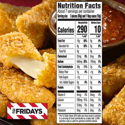 TGI Fridays Mozzarella Sticks Value Size Frozen Snacks with Marinara Sauce - 30 Oz - Image 8