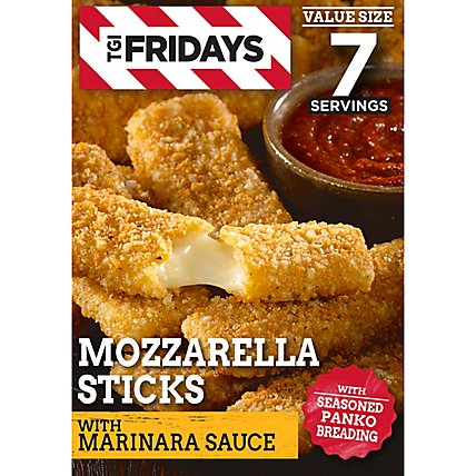 TGI Fridays Mozzarella Sticks Value Size Frozen Snacks with Marinara Sauce Box - 30 Oz - Image 3