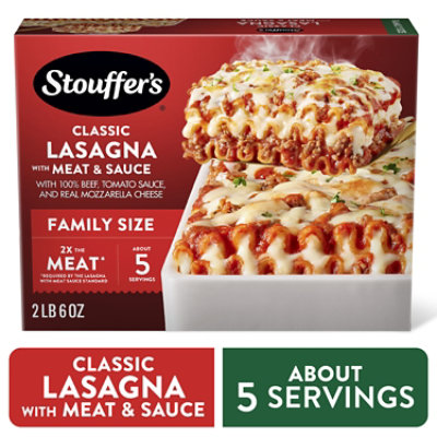 Stouffer's Lasagna With Meat And Sauce Family Size Frozen Meal - 38 Oz - Image 1