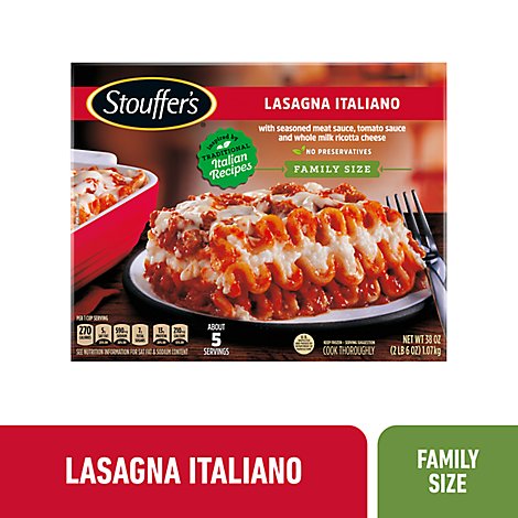 STOUFFERS Meal Family Size Lasagna Italiano - 38 Oz