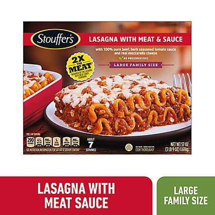 Stouffer's Large Family Size Lasagna With Meat & Sauce Box - 57 Oz - Image 1