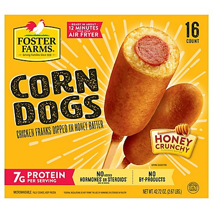 Foster Farms Honey Crunchy Flavor Corn Dogs - 16 Count - Image 2