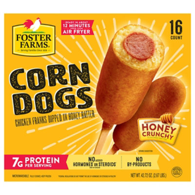 Foster Farms Honey Crunchy Flavor Corn Dogs - 16 Count - Image 2