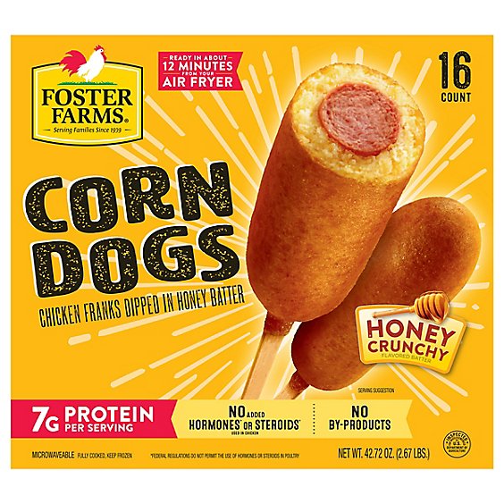 Foster Farms Honey Crunchy Flavor Corn Dogs - 16 Count