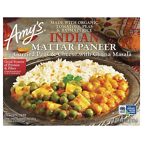 Amys Indian Mattar Paneer - 10 Oz