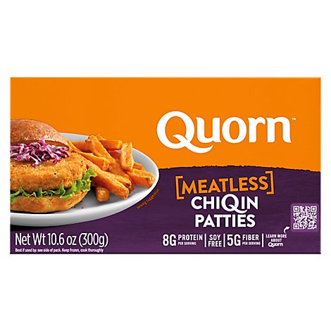 Quorn Meatless Patties Non GMO Soy Free 4 Count - 10.6 Oz