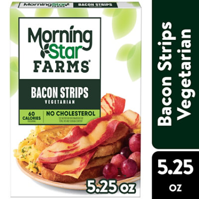 MorningStar Farms Meatless Bacon Strips Plant Based Protein Original - 5.25 Oz - Image 1