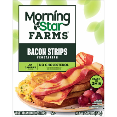 MorningStar Farms Veggie Breakfast Veggie Bacon Strips Original Vegetarian - 5.25 Oz - Image 6