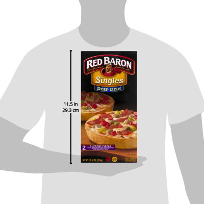Red Baron Pizza Deep Dish Supreme Microwaveable Frozen - 12 Oz - Image 4